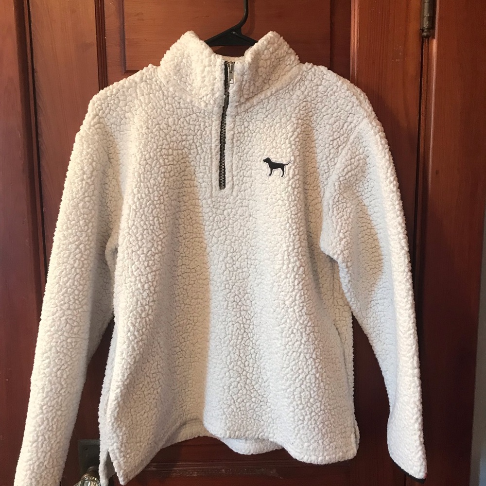 VS Pink White Sherpa Quarterzip